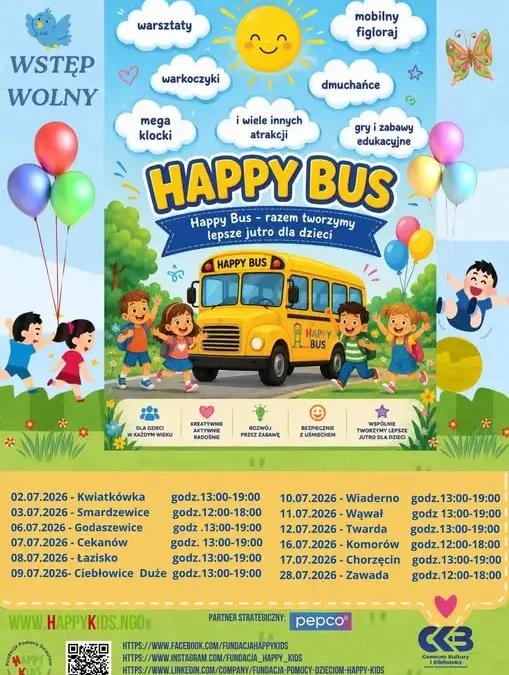 Happy Bus po raz ostatni w Zawadzie – mnóstwo atrakcji dla dzieci