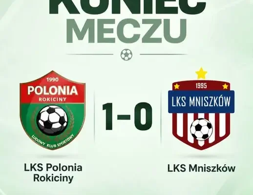 Polonia Rokiciny wygrywa z LKS Mniszków 1:0. Bohaterem Mateusz Miazek