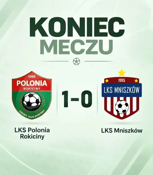 Polonia Rokiciny wygrywa z LKS Mniszków 1:0. Bohaterem Mateusz Miazek